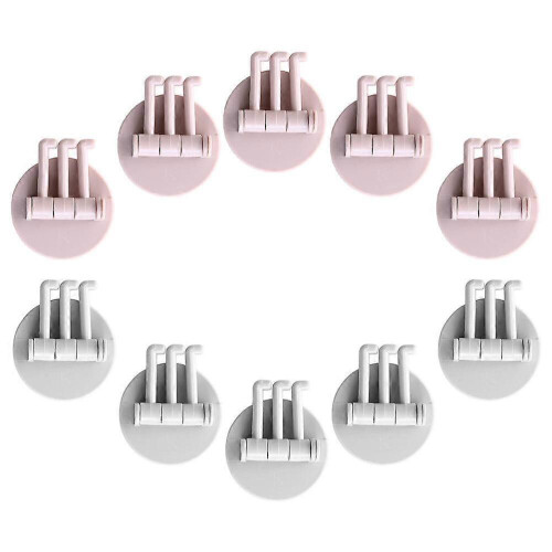Multi-Purpose Hooks Rotatable Wall Hook for Kitchen and Bathroom 40Pcs