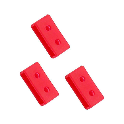 Watch Band Loop Silicone Replacement Rings for Watch in Red 3Pcs Set
