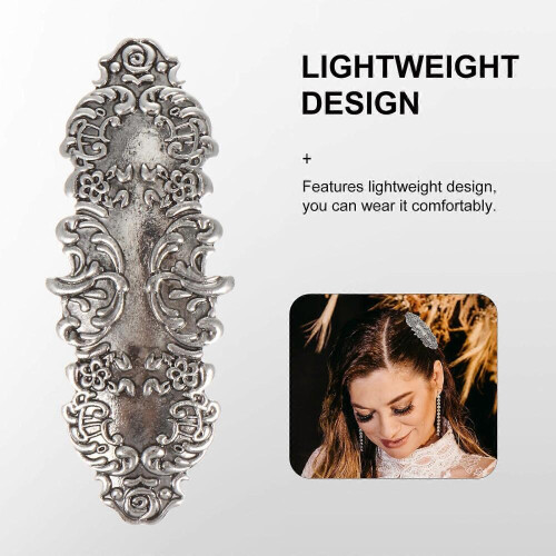 Accessori per forcine per capelli, forcine retrò per donne, 4 pezzi, fermagli in argento 2