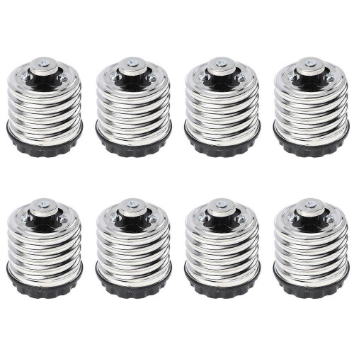 Adaptador de Lâmpada LED Resistente, Base E40 para E27, Rosca, 5x4,2cm, Pacote com 8 Peças 1