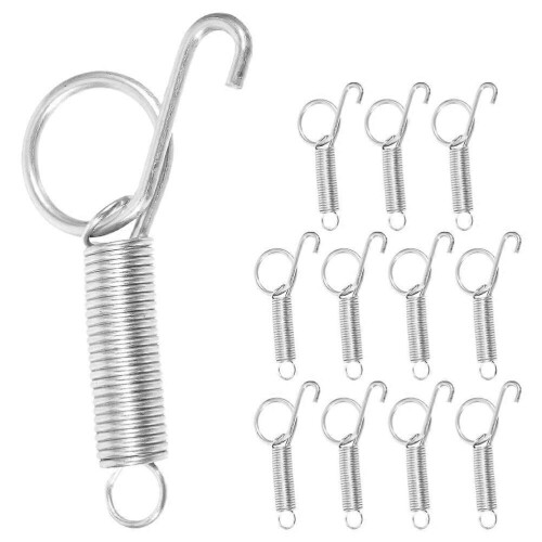 Spring Hooks for Cage Doors Multi-purpose Use Keeps Pets Secure 12Pcs 2