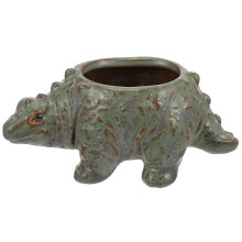Bloempot met cartoonfiguur van een vetplant, dinosaurusmodel, bloempot voor in de tuin, huisdecoratie, keramisch artistiek ontwerp, 15x8 cm, 1 stuk
