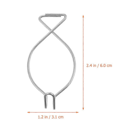 Silver Ceiling Hooks Grid Clip Steel Hanging Hooks for Office 240Pcs 1