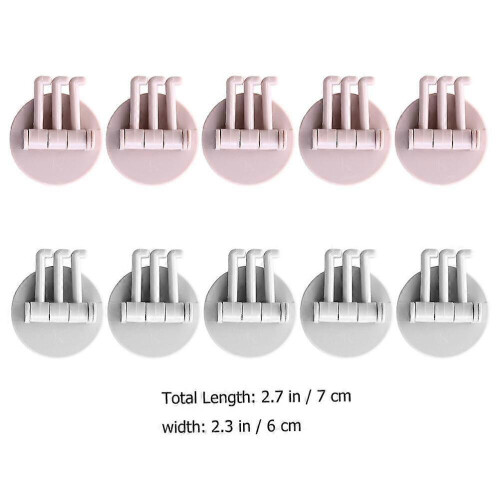 Multi-Purpose Hooks Rotatable Wall Hook for Kitchen and Bathroom 40Pcs 1