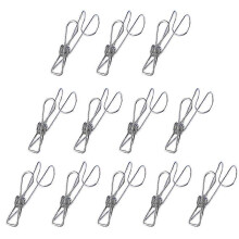 Wäscheklammern aus Edelstahl zum Aufhängen, 1 Set, silberfarben