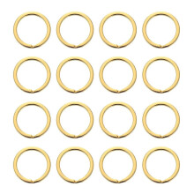 Handgefertigte, flache Schlüsselanhänger für Bastelbegeisterte in Goldfarbe, 2,5 x 2,5 cm, 20 Stück