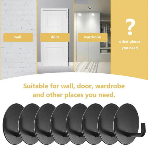 Rust Resistant Traceless Hook Stainless Steel Multipurpose Wall Organizer For Pcs 2