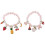 Pulseiras infantis com pingentes de pérolas artificiais, cores sortidas, pacote com 2 unidades. 1