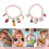 Pulseiras infantis com pingentes de pérolas artificiais, cores sortidas, pacote com 2 unidades. 3