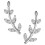 Small Leaf Earrings for Decoration 4Pairs Studs Silver 925 Silver 1