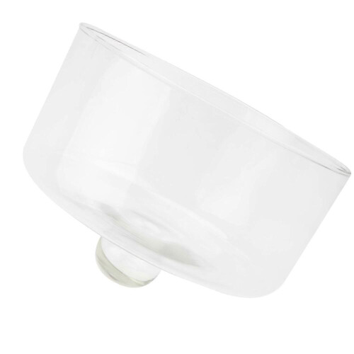 Tampa de vidro branca para bolo, transparente como cristal, ideal para proteger alimentos e lanches na cozinha. Diâmetro de 20 cm (7,87 polegadas). 1