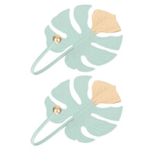 Metal Monstera Leaf Coat Hooks 4 Pcs Simple Aesthetic Design Suitable for Hanging Towels and Keys