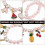 Pulseiras infantis com pingentes de pérolas artificiais, cores sortidas, pacote com 2 unidades. 4