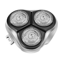 Ersatzscherkopf für elektrische Rasierer, kompatibel mit Philips HQ9 Modellen, Schwarz/Silber, Kunststoff/Metall, inklusive Reinigungsbürste