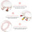 Pulseiras infantis com pingentes de pérolas artificiais, cores sortidas, pacote com 2 unidades. 5