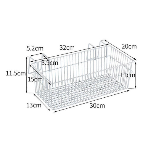 Iron Hanging Storage Basket for Office 3Pcs Set 1