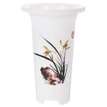 Diepe plastic bloempot voor balkon, 16x16x26 cm, met ventilatiegaten, 1 set