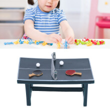 Ensemble de table de ping-pong en résine à l'échelle 1:12 pour maison de poupées