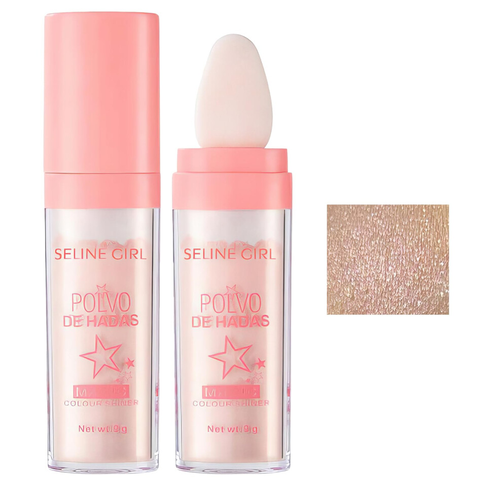 Body Glitter Highlighter Stick with Shimmer for Face Eye Hair, Longlasting Multiuse Radiant Finish