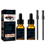 Eyelash Growth Serum with Castor Oil for Longer Thicker Lashes, Overnight Nourishing, 10ml 2Pack
