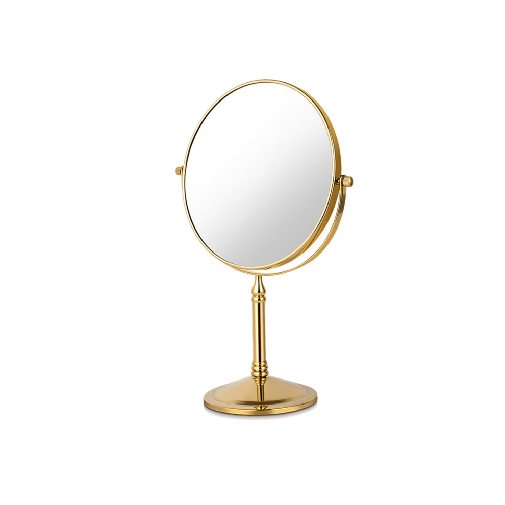 Gold Makeup Mirror 8 Inch Vanity Mirror 360 Swivel Dualsided 1X 3X Magnification Rustproof