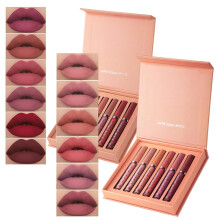 Matte Liquid Lipstick Set of 6 Colors – Long Lasting Waterproof Vegan Smudgeproof Velvet Finish