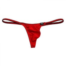 (Red, XL(32-34inch)) Mens Ice Silk Thong Mini Micro Bikini G-string Swim Tanga Underpant Low Rise Male Sexy Beachwear Sunbath T-back Panty Underwear