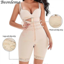 (XL, Nude) Fajas Colombianas Shapewear Full Body Shaper Waist Trainer Bodysuit Faja Slimming Compression Women's Binders And Shapers-jinmu3