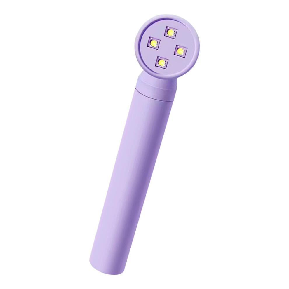 Purple Uv Nail Lamp With Builtin Timer, Rechargeable Led Nail Dryer For Quick Compact Travel Use (Purple)