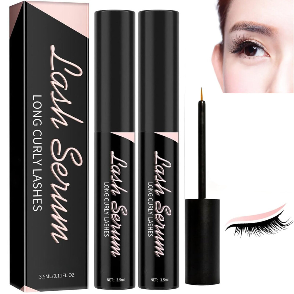 Eyelash Serum for Longer Thicker Lashes, Enhanced Lash Growth, Gentle Formula, 2Piece Pack