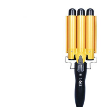 25mm Triple Barrel Curling Iron Ceramic Hair Waver Quick HeatUp Dual Voltage for Beach Waves