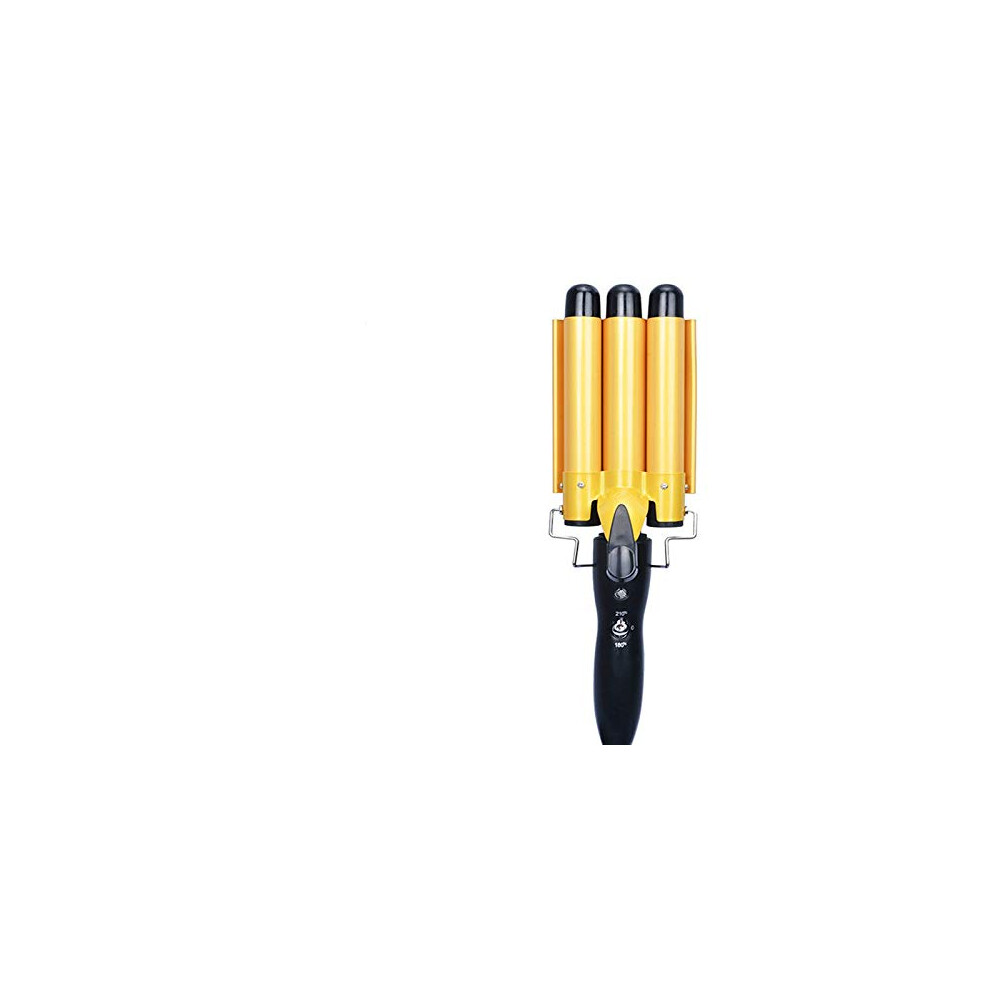 25mm Triple Barrel Curling Iron Ceramic Hair Waver Quick HeatUp Dual Voltage for Beach Waves