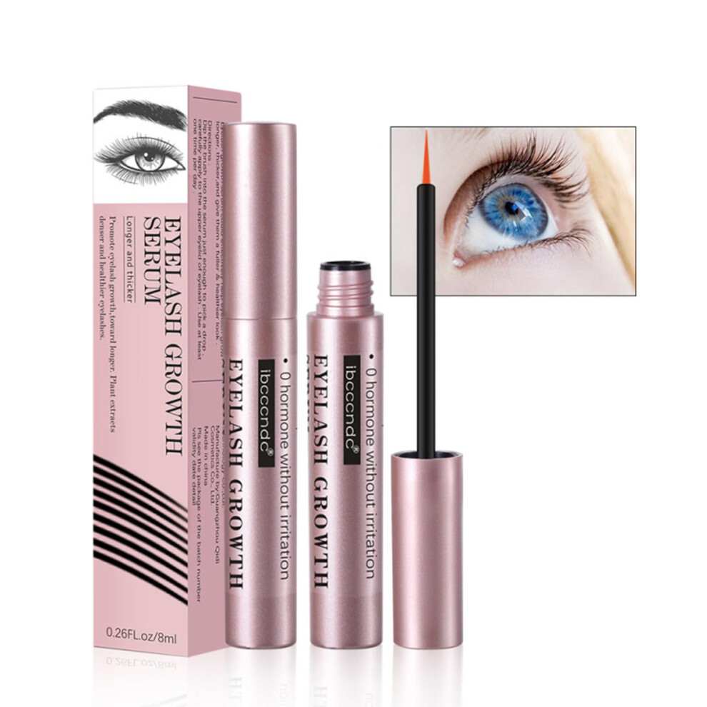 Pink Eyelash Growth Serum 30Ml With Botanical Extracts For Longer Fuller Thicker Lashes