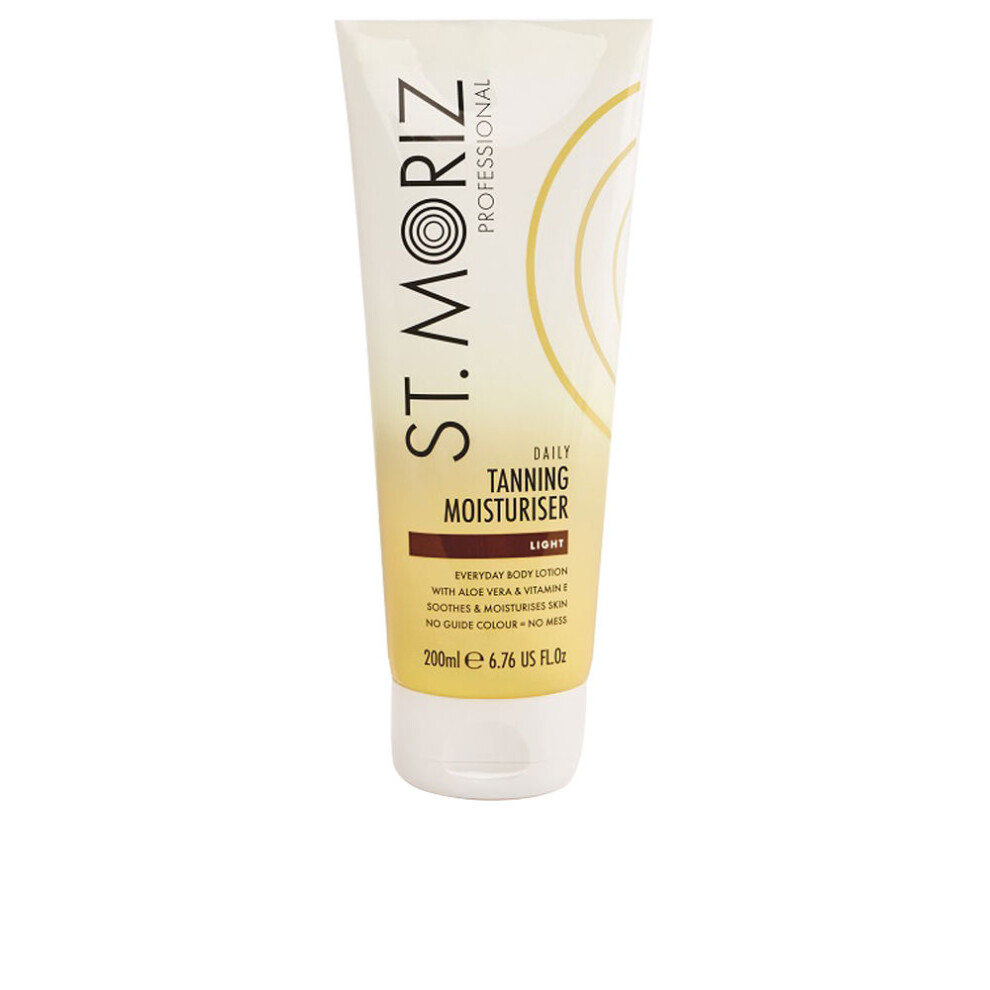 154333 Light St Moriz Professional Daily Tanning Moisturiser With Aloe Vera, Vitamin E, Gradual Vegan Fake Tan, (200Ml)