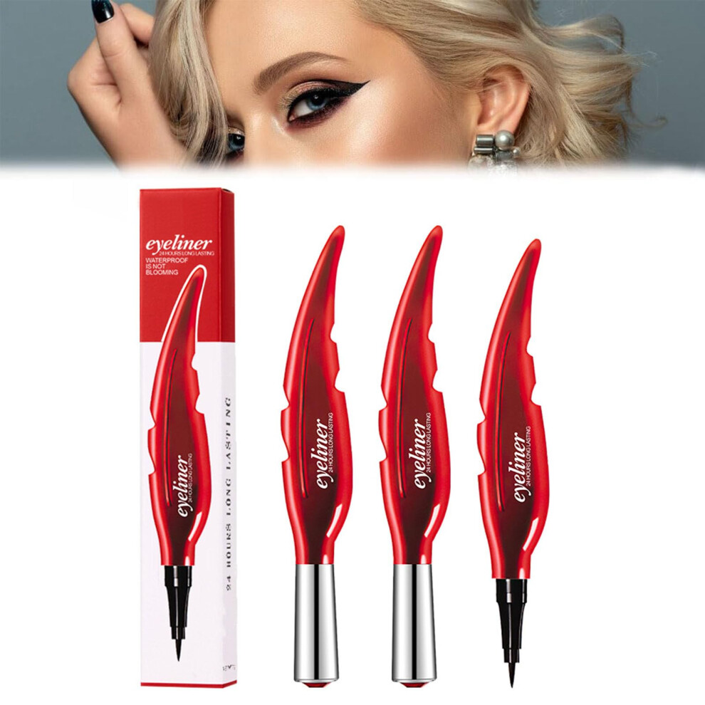 Black Waterproof Smudgeproof Liquid Eyeliner Pen With Ultrafine Precision Tip And Longlasting Intense Color