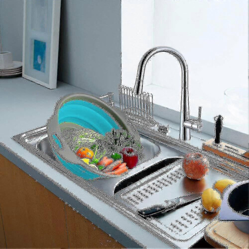 Collapsible Colander And Strainer- Sturdy Percompatible Withated Plastic Base 1