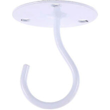 Empty Hook Cabinet Floor Wardrobe Lantern Mosquito Net Ceiling Hook (white) (1pcs)