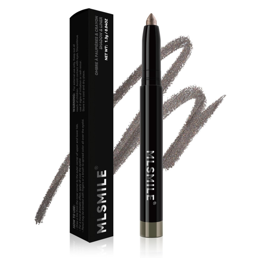 2 in 1 Waterproof Eyeshadow Stick and Eyeliner Pencil with BuiltIn Sharpener Long Lasting Smudge Proof