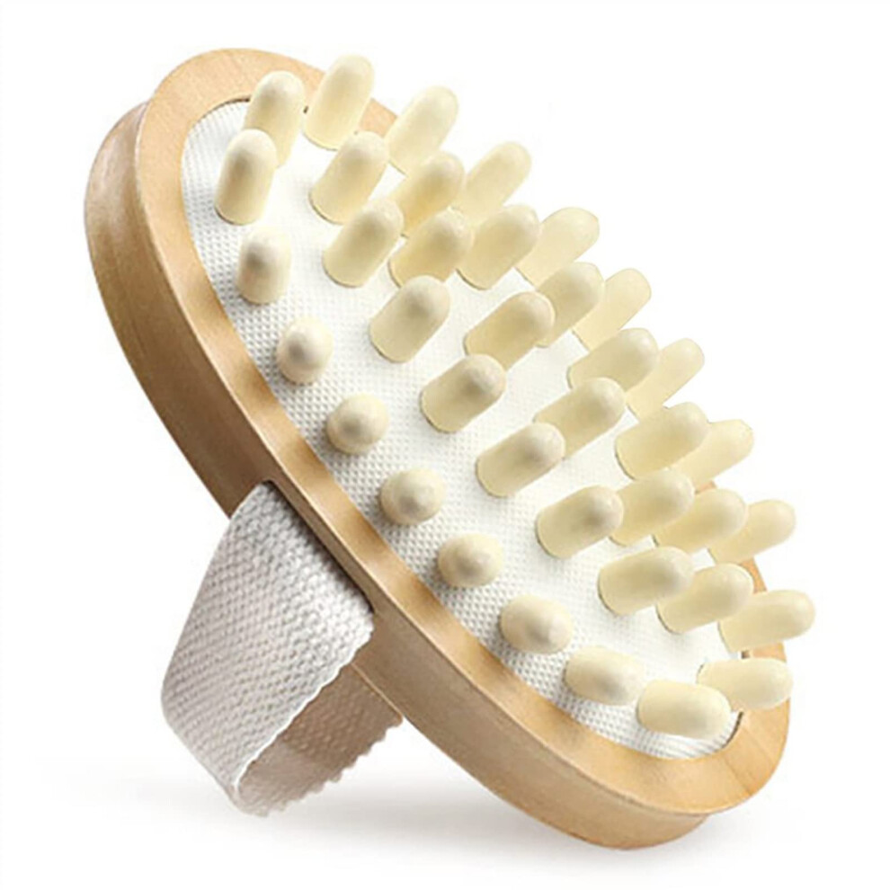 Wooden Massage Comb and Body Brush for Cellulite, Scalp Stimulation, Blood Circulation Boost