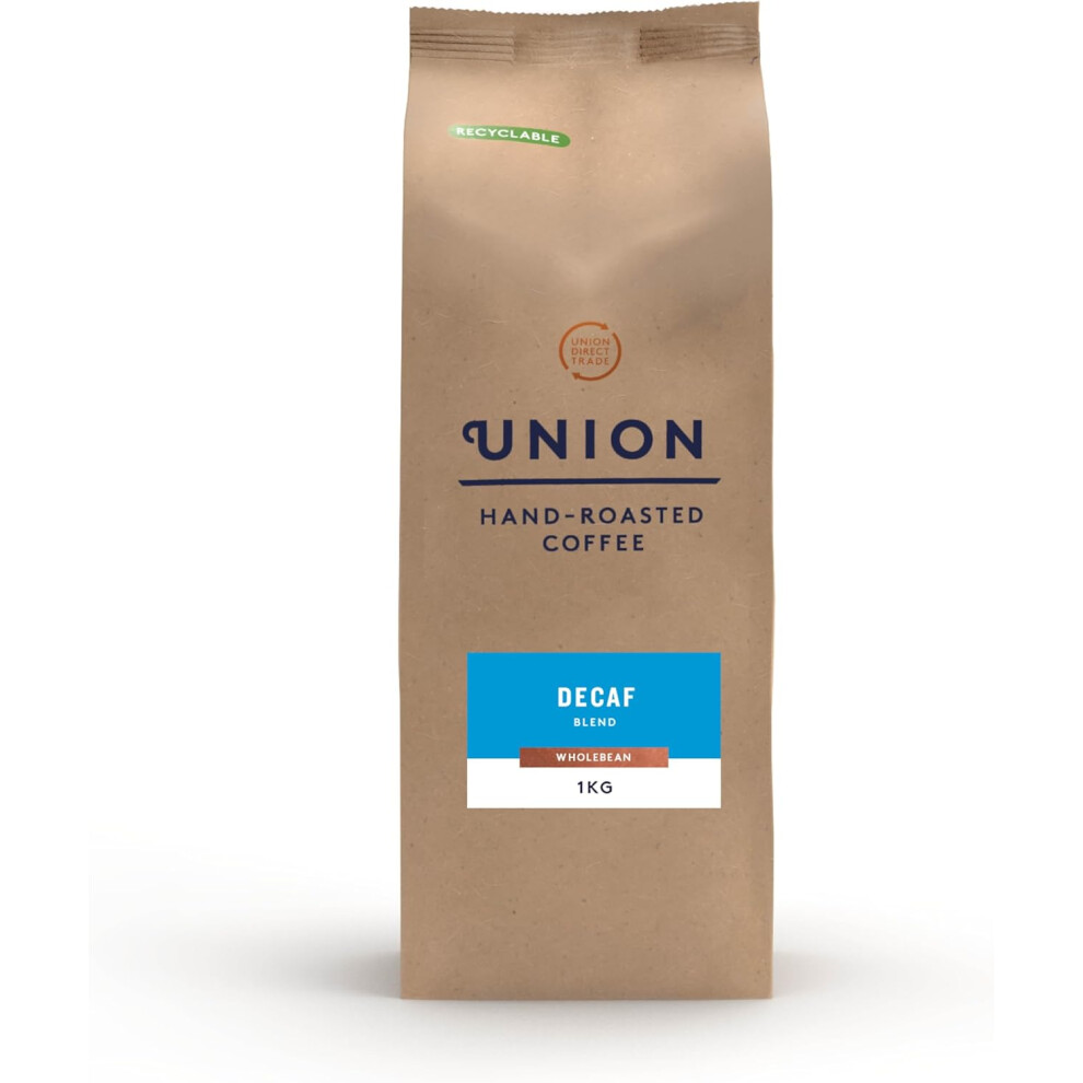 Union Hand-Roasted Union Coffee | Natural Process Decaf Coffee Beans | Pack Of 1Kg Dark