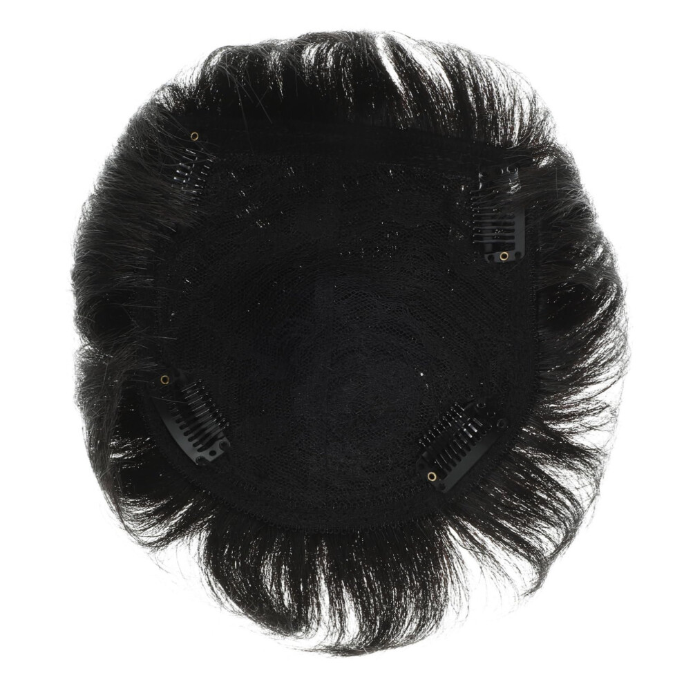 Unisex Men's Hairpiece Human Hair Toupee With Secure Clipin For Natural Thinning Hair Coverage, 2Pcs
