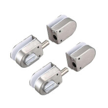 2x Stainless Steel,glass Door Latches Lock/bolt,138a ,without Drilling,for Double Glass Door, Frame