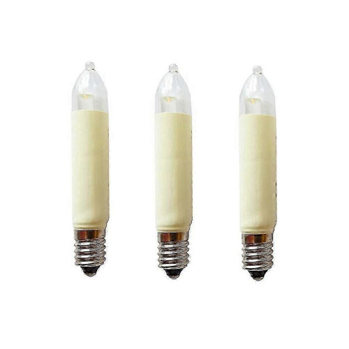(B 10pcs) 20pcs E10 Led Candle Lamp Small Socket Plug 8-55v 0.1-0.2w Length 65mm Replacement Lamp Schwibbogen