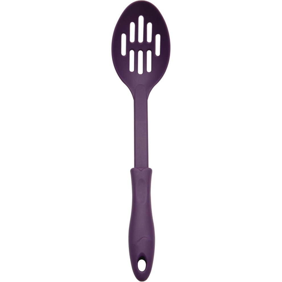 Premier Housewares Nylon Slotted Spoon Kitchen Cooking Food- Purple