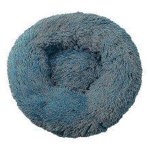 (L 60CM, ultramarine) Round Plush Pet Bed Donut Mand Dog Accessories For Large Dogs Cat's House Winter Warm Small Medium Puppy Animal Mattress