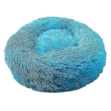 (M 50CM, Lake Blue) Round Plush Pet Bed Donut Mand Dog Accessories For Large Dogs Cat's House Winter Warm Small Medium Puppy Animal Mattress