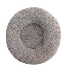 (M 50CM, Rustic brown) Round Plush Pet Bed Donut Mand Dog Accessories For Large Dogs Cat's House Winter Warm Small Medium Puppy Animal Mattress