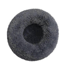 (M 50CM, dark gray) Round Plush Pet Bed Donut Mand Dog Accessories For Large Dogs Cat's House Winter Warm Small Medium Puppy Animal Mattress