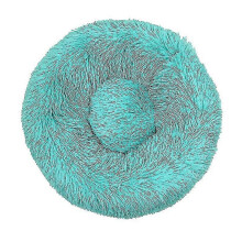 (S 40CM, jade green) Round Plush Pet Bed Donut Mand Dog Accessories For Large Dogs Cat's House Winter Warm Small Medium Puppy Animal Mattress