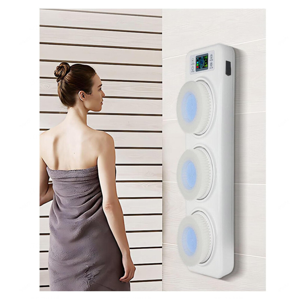 Electric Back Scrubber with Massage, 360 Rotating Back Brush for Shower, Hands Cleaning